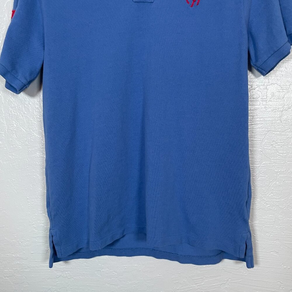 Polo Ralph Lauren Boys XL Blue Red Big Pony #3 Polo Shirt Cotton Preppy - Picture 2 of 10